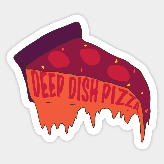 Deep Dish Pizza Sticker by Zeindee